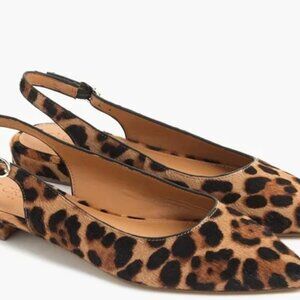 Calf Hair Sling Back Flats